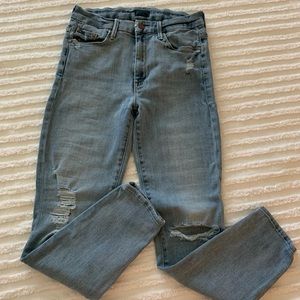 Mother “High Waisted Looker Crop” skinny jeans